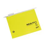 Rexel A4 Suspension Files with Tabs and Inserts for Filing Cabinets, 15mm V-base, 100% Recycled Manilla, Assorted Colours, Multifile Plus, Pack of 10 92808