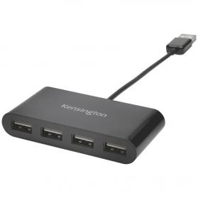 Kensington USB 2.0 4-Port Hub Black - Outer carton of 4 K39120EU