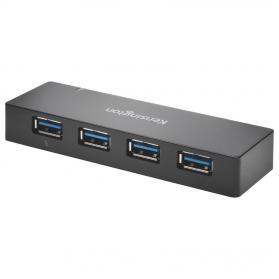 Kensington USB 3.0 4-Port Hub + Charging Black K39122EU