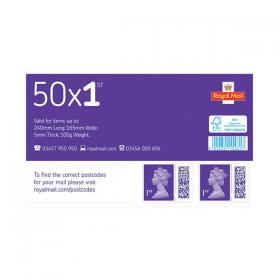 Royal Mail First Class Postage Stamp Sheet (Pack of 50) BBS1 POF15481