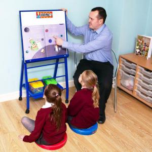 Click to view product details and reviews for Little A Frame Mobile Magnetic Drywipe Easel Blue.