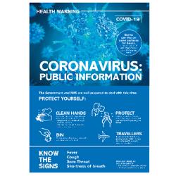 Cheap Stationery Supply of SECO CORONAVIRUS INFORMATION POSTER A2 Office Statationery