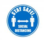 SECO SOCIAL DISTANCING FLOOR MARKER 300mm Diameter Floor Sign