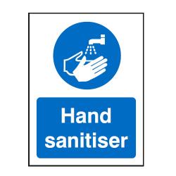 Cheap Stationery Supply of SECO Hand Sanitiser Self Adhesive Vinyl Pictogram Sign with Peel and Stick Backing 150 x 150mm  Office Statationery