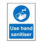 SECO use hand sanitiser self adhesive vinyl, with peel and stick backing 150 x 200