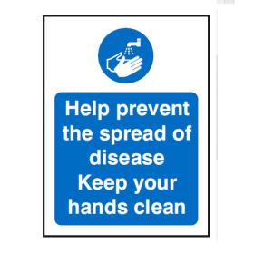 SECO help prevent the spread of disease keep your hands clean self adhesive vinyl , with peel and stick backing 150 x 200