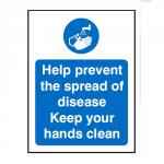 SECO help prevent the spread of disease keep your hands clean semi rigid plastic , with peel and stick backing 150 x 200
