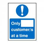 SECO CUSTOMER NUMBERS Self Adhesive Vinyl Pictogram Sign with Peel and Stick Backing 150x200mm